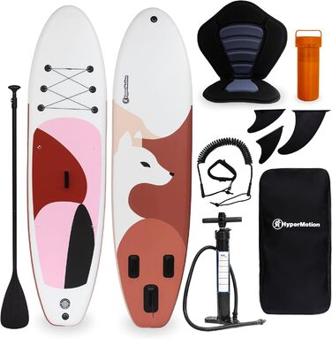 Надувна SUP-дошка HyperMotion 15 см з веслом, сидінням, насосом і сумкою, витримує до 130 кг