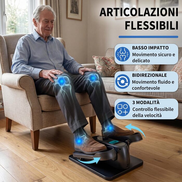 Електричний еліптичний тренажер Amonax для дому, міні крос-тренажер для сидіння, кардіо тренажер під стіл, для людей похилого віку