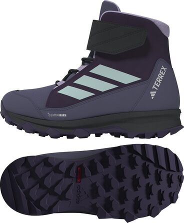 Дитячі зимові черевики adidas Terrex Snow CF Climawarm для дітей, 38 2/3 EU, Aurora Plum/Semi Flash Aqua/Powder Plum