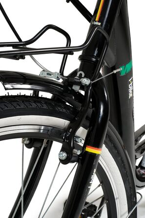 Електровелосипед i-Bike City Easy Urban для дорослих, унісекс, з педальною підтримкою, чорний, універсальний розмір
