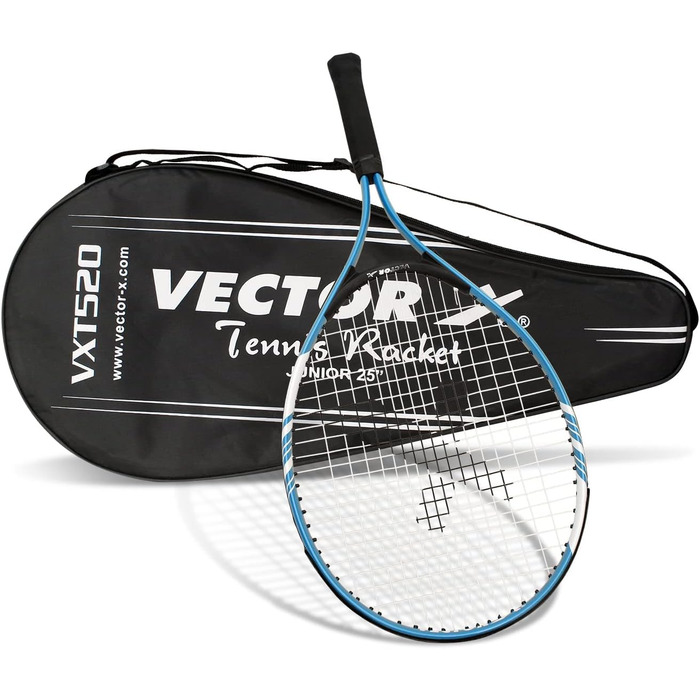 Ракетка для тенісу Vector X VXT-520 (графіт, 25 дюймів, жовто-чорна) - легка, з амортизацією