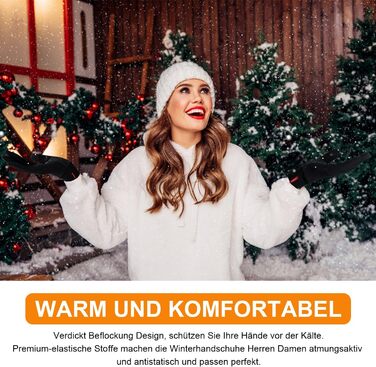 Велосипедні рукавички Anqier для чоловіків та жінок. Зимові рукавички для їзди на велосипеді, теплі, водонепроникні, з сенсорним екраном, спортивні, з антиковзким покриттям.