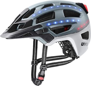 Велосипедний шолом Uvex Finale Light 2.0 з LED, для міста, жінок і чоловіків, розмір 56-61 см, синій матовий, знімна підкладка