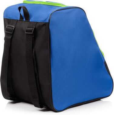 Сумка для лижних черевиків Meteor - рюкзак 42x42x30 см для черевиків, шолома та аксесуарів. Міцна, водовідштовхуюча, з поліестеру 600D, з ручками, для зберігання лижного спорядження (Blue, Ski boot backpack)