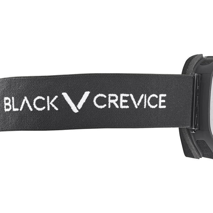 Універсальні лижні окуляри Black Crevice без оправи, циліндричні лінзи, снігові окуляри з UV-захистом та антифогом для власників окулярів, чорний/сріблясте дзеркало