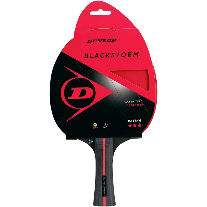 Ракетка для сквошу Dunlop Blackstorm, універсальна, чорна/червона