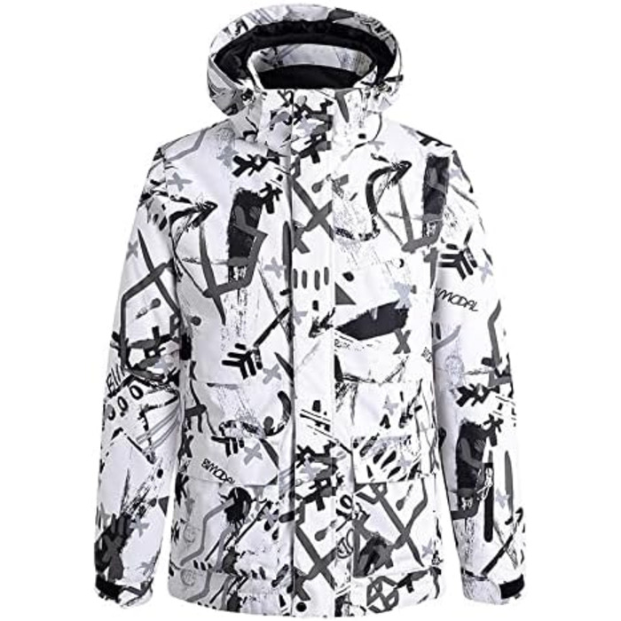 WOWULOVELY Зимовий комбінезон для чоловіків. Водонепроникний, вітронепроникний комплект куртки та штанів. Ізольований костюм для сноуборду та катання на лижах, білий, розмір 3