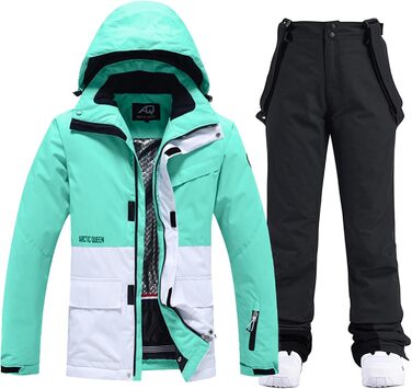 Водонепроникний комплект лижного костюма Odische (Турквіс та Чорний, L)