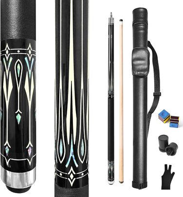 Більярдний кий Pool Queue, 58 дюймів, канадський клен, професійний, синьо-білий