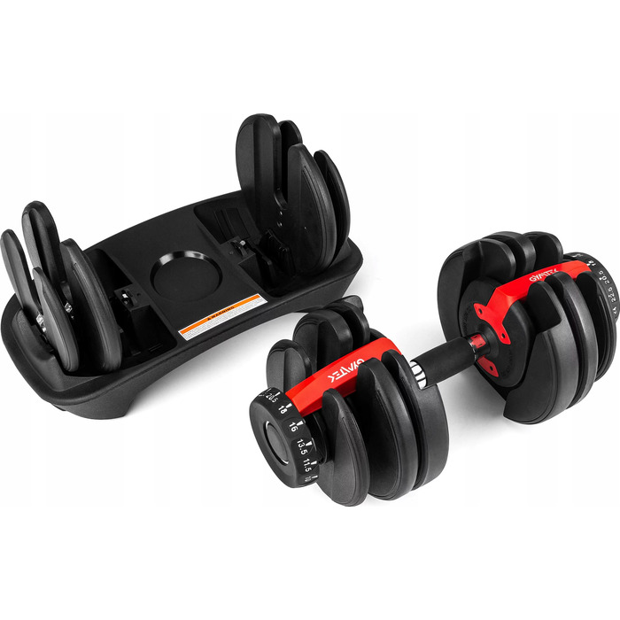 Регульовані гумовані гантелі Gymtek 1 x 24 кг