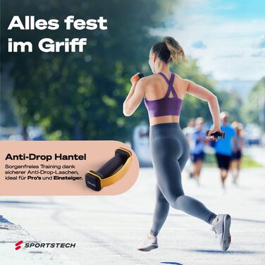 Штанги Sportstech AH100: Набір гантелей 2 шт. 1.5 кг з петлями та функцією віджимань. Німецька якість, для дому, чоловічі та жіночі.