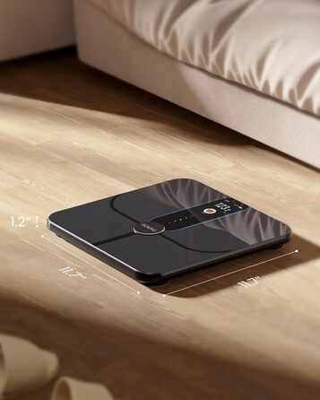 Розумна вага RENPHO Elis Nova з WiFi та Bluetooth, аналіз складу тіла, 13 вимірювань, підключення до додатку, вимірювання ваги, жиру, м'язової маси
