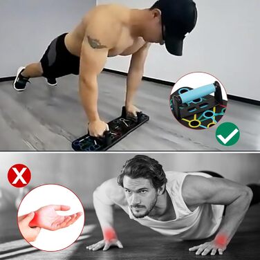 Складне дошка для віджимань Push Up Board, багатофункціональний тренажер для всього тіла, 17 в 1, для дому та фітнесу