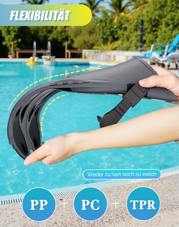 Ласти для плавання Schnorchelflossen, регульовані, дорослі/дитячі, унісекс, чорні (S/M) з сітчастим чохлом