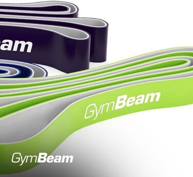 GymBeam DuoBand Set - Набір еспандерів 4 шт. для фітнесу та силових тренувань, двосторонні гумові стрічки для всього тіла, збільшення гнучкості