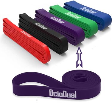Фітнес-гума OcioDual Latexband для тренувань (7-16 кг, 13 мм, червона)