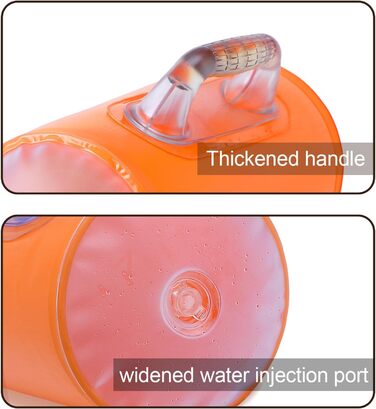 Гідравлічні гантелі Deiris, набір для заповнення водою, вага до 14 кг/пара, для силових тренувань та фітнесу, помаранчевий колір, пара 10 кг