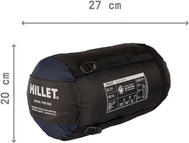 Сплячий мішок Millet Baikal 1100 Reg, блакитний, універсальний розмір