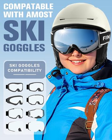 Шолом гірськолижний Findway для чоловіків та жінок, унісекс, з вентиляцією, для катання на лижах та сноуборді, розмір L (59-63 см), колір білий