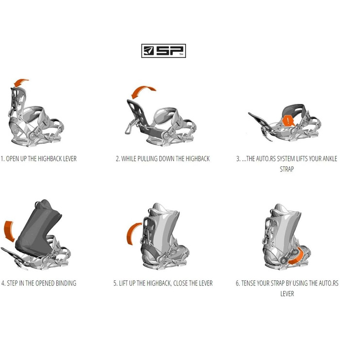 Автоматичні кріплення для сноуборду BEXTREME SP Private Black, розмір 42-44 EU (8-10 US), чорний, для фрістайлу та фрірайду