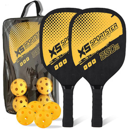 Набір для піклболу Lixada: 2 ракетки, 4 м'ячі, для гри в приміщенні та на вулиці