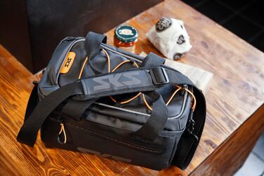 Велосипедна сумка SKS GERMANY Infinity TOPBAG на багажник, водонепроникна, знімний плечовий ремінь, MIK-сумісна, 7 л, чорна