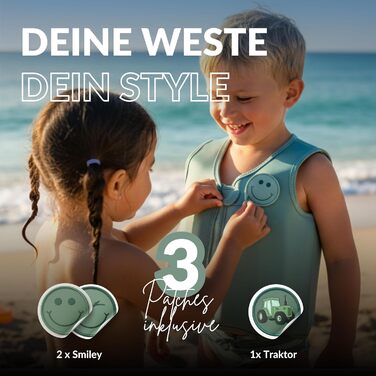 Дитячий жилет для плавання NOARD | Безпечний жилет для навчання плаванню | 15-30 кг, 2-6 років | Сертифікований EN 13138-1:2021