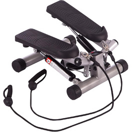 Міні степпер Ultrasport Swing Stepper з еспандерами, фітнес тренажер з комп'ютером для кардіо та зміцнення м'язів