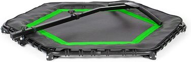 Фітнес батут SportPlus для дорослих, зелений, 111x124x90-115 см