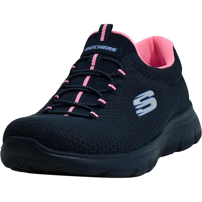 Кросівки Skechers Summits Simply Special для жінок (37.5 EU, широка колодка, темно-синій, рожевий)