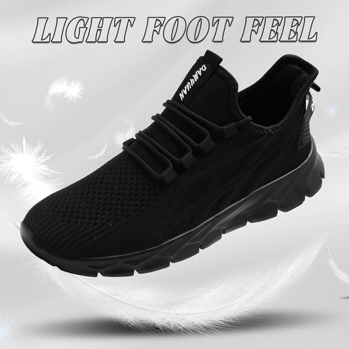Чоловічі кросівки: спортивні, для бігу, тенісу, фітнесу, ходьби, чорні (39-49 EU)