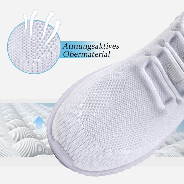 Жіночі кросівки: спортивні, для бігу, фітнесу, тенісу, туризму та відпочинку. Білі, розмір 38 EU