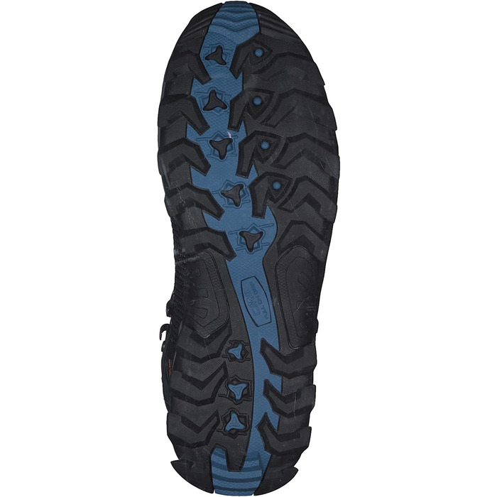 Чоловічі трекінгові черевики CMP Rigel Mid Wp, синьо-помаранчеві, 42 EU