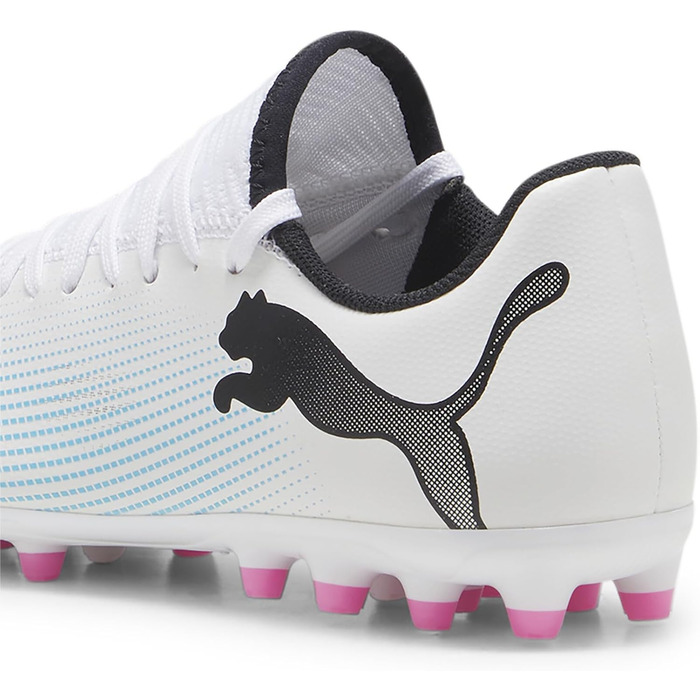 Дитячі футбольні кросівки PUMA Unisex, 28 EU, білий/чорний/рожевий