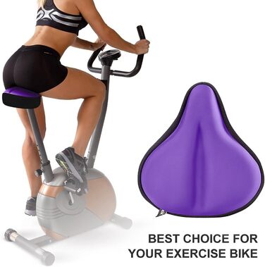 Покриття для велосипедного сидіння з гелевою подушкою, 27 x 25 см (фіолетовий)