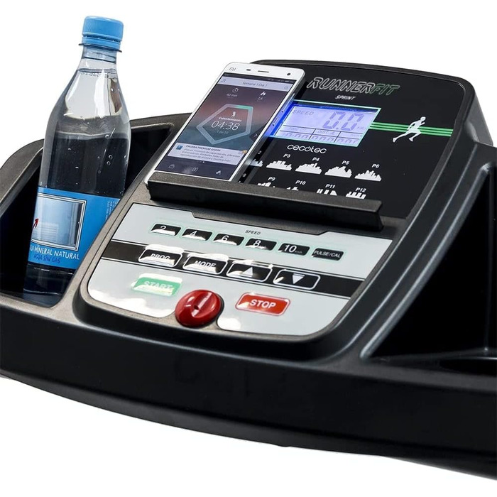 Біговий доріжка Cecotec DrumFit WayHome: нахил, масажний пояс, гантелі, широка бігова поверхня, 1-18 км/год, 12 програм