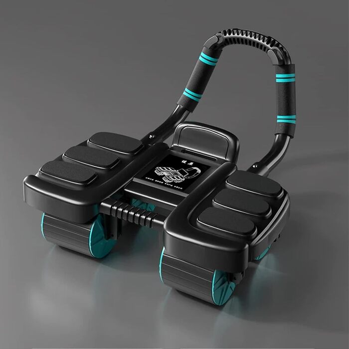 Аб'ютер (Ab Roller) для пресу з наколінником, автоматичний, 6 упорів для ліктів, 4 колеса, тренажер для пресу для дому