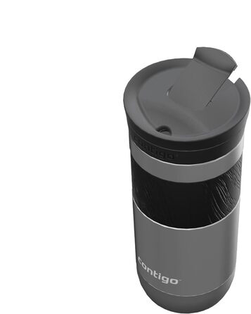 Термокухоль Contigo Byron Snapseal 470 мл, нержавіюча сталь, темно-сталевий колір - ізольований термос для напоїв, 100% герметичний, без BPA