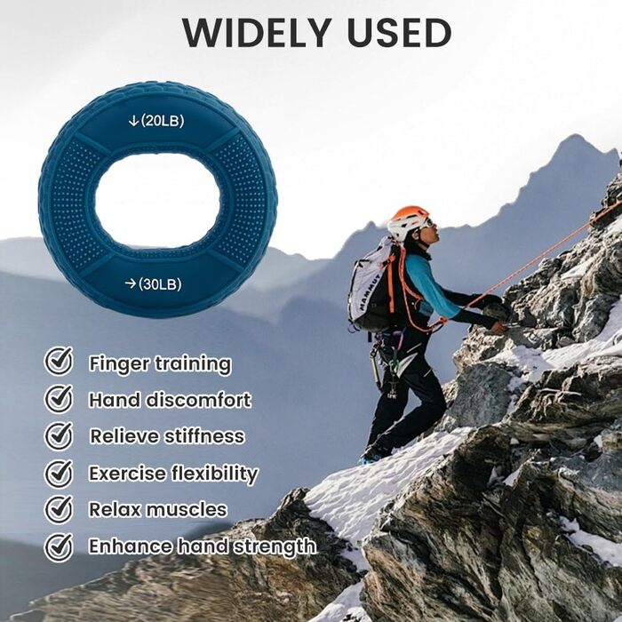 Флінтронік Гріффкрафттрейнер: Набір для тренування рук та пальців, 3 рівні опору. Ідеально для скелелазіння, гри на гітарі та піаніно