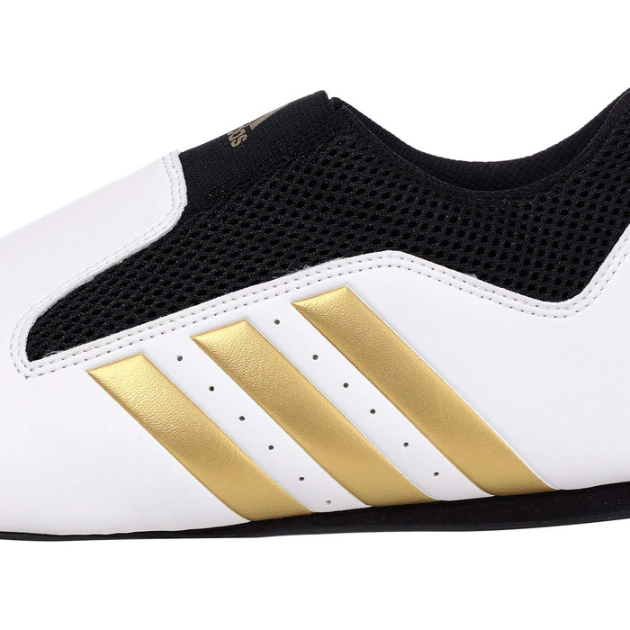 Кеди для карате та тхеквондо Adidas для дорослих та дітей, білий та золотий, 38.5 EU