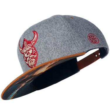 Кепка-снапбек Cadency унісекс з прямим козирком, регульована бейсболка Viking (сіра, один розмір)