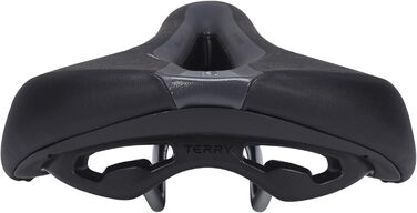 Жіночий велосипедний сідло Terry Figura GTC Gel з CrMo-основою, WeatherMax Dura Silk, чорний, ширина 12-15 см