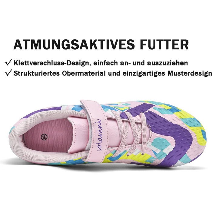 Дитячі футбольні бутси Firm Multi Ground - професійні, легкі, для гри на штучному покритті, зала, вулиця, тренування (32 EU, рожеві)