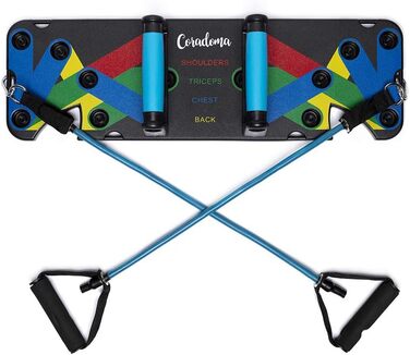 Дошка для віджимань Coradoma Push Up Rack Board 9 в 1 з ручками, кольорове кодування, для домашніх тренувань та фітнесу