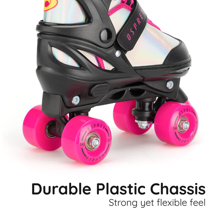 Ролики дитячі Osprey Surge, регульовані ролики Quad, для хлопчиків та дівчаток від 5 років, розміри EU 31-34, рожеві