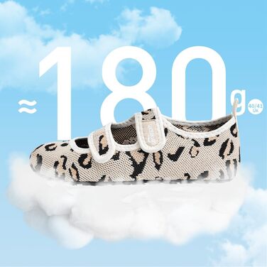 Водні шльопанці/черевики WateLves для плавання та відпочинку на пляжі (унісекс, леопардовий принт, колір: світло-коричневий, розмір 38/39 EU)