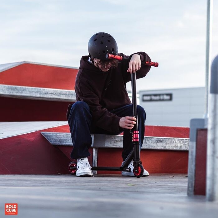 Трюковий самокат BOLDCUBE Deluxe Stunt Roller ABEC 9 (Blue Night) для дітей, підлітків та дорослих