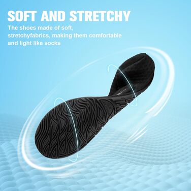 Шкарпетки для плавання та водних видів спорту WateLves: чоловічі та жіночі, швидковисихаючі, дихаючі, для пляжу, басейну, унісекс, 38/39 EU, чорні