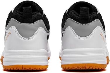 Волейбольні кросівки для чоловіків та жінок, кросівки для бадмінтону, білі залкові спортивні кросівки, юніорські волейбольні тренувальні кросівки, амортизація, неслизькі, білі, червоні (46 EU широкі, білі, чорні)