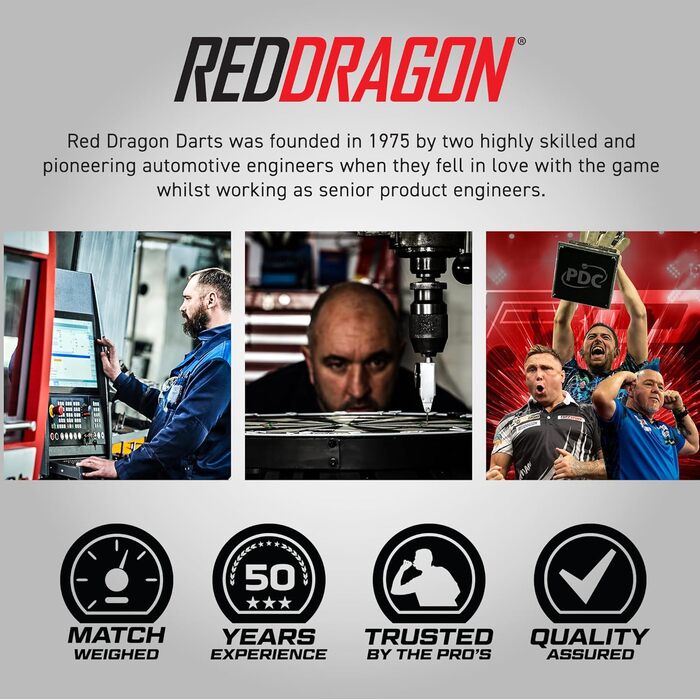 RED DRAGON Defenders дартс набір 22г або 24г, вольфрам, з крилами та стрижнями